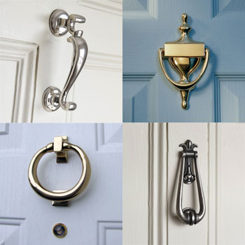 Door knockers and door furniture in brass, iron and steel supplied and fitted